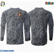 Camisa de Futebol Portugal Goleiro Equipamento Secundário Europeu 2024 Manga Comprida